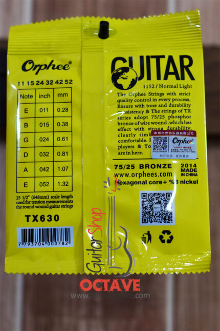 Orphee TX620 11 Gauge Acoustic guitar String Price in BD- 75/25 Bronze Extra light