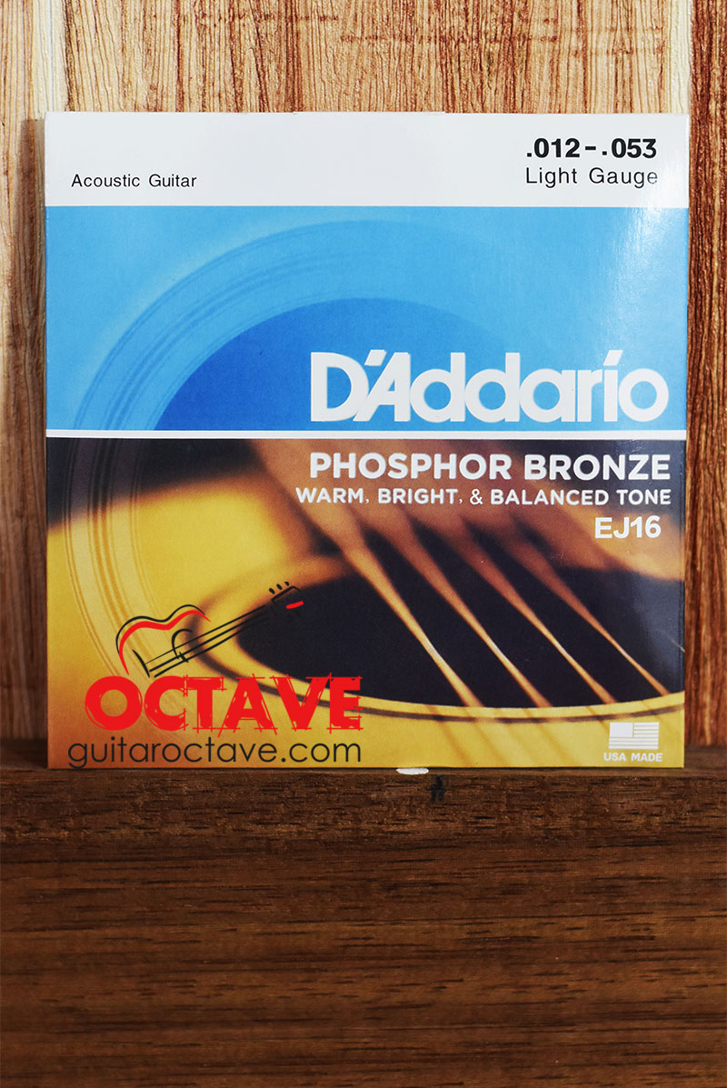 Light Gauge Acoustic Guitar Strings - D Addario Ej16 Light Gauge Acoustic Guitar String Octave Guitar Shop Bd