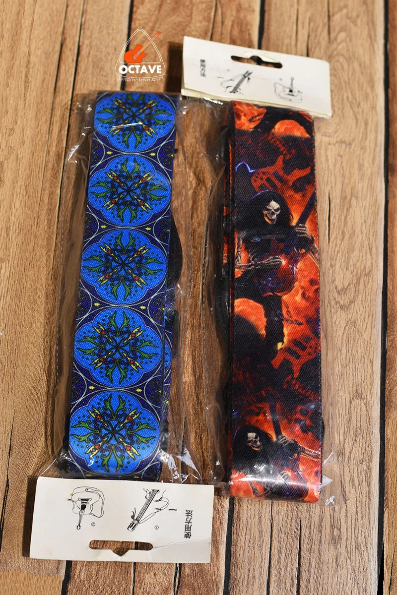  Guitar Strap, Printed Leather Guitar Strap PU Leather