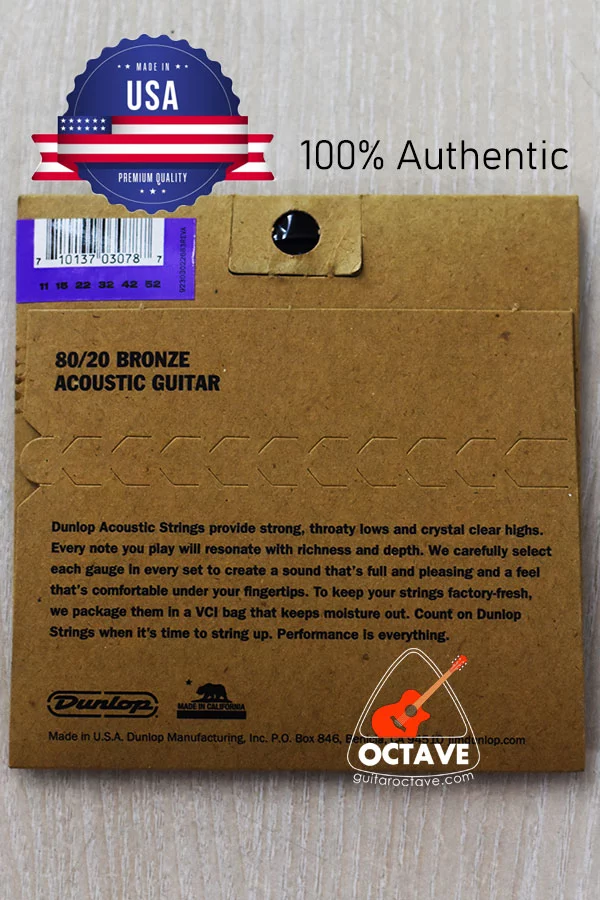 thumbnail image 2 of Dunlop Acoustic Guitar Strings - Phosphor Bronze, Medium Light Gauge (11-52) 2 of 14