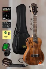 Sqoe Spain 24 inch Concert size SQ-UK-24 Series high-end personalized ukulele with full Package Price in BD