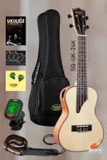 Sqoe Spain 24 inch Concert size SQ-UK-24 Series high-end personalized ukulele with full Package Price in BD