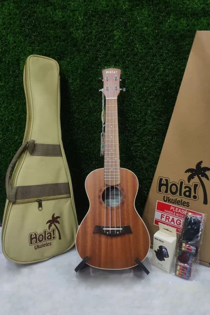 Hola! 24" Premium Ukulele Bundle, Deluxe Series by Hola! Music Price in BD | Bundle Includes: 24 Inch Mahogany Ukulele with Aquila Nylgut Strings Installed, Padded Gig Bag, Strap and Picks