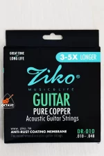 Ziko DR-010 Anti-Rust Pure Copper durable Acoustic guitar String Price in BD | Best Guitar Strings BD